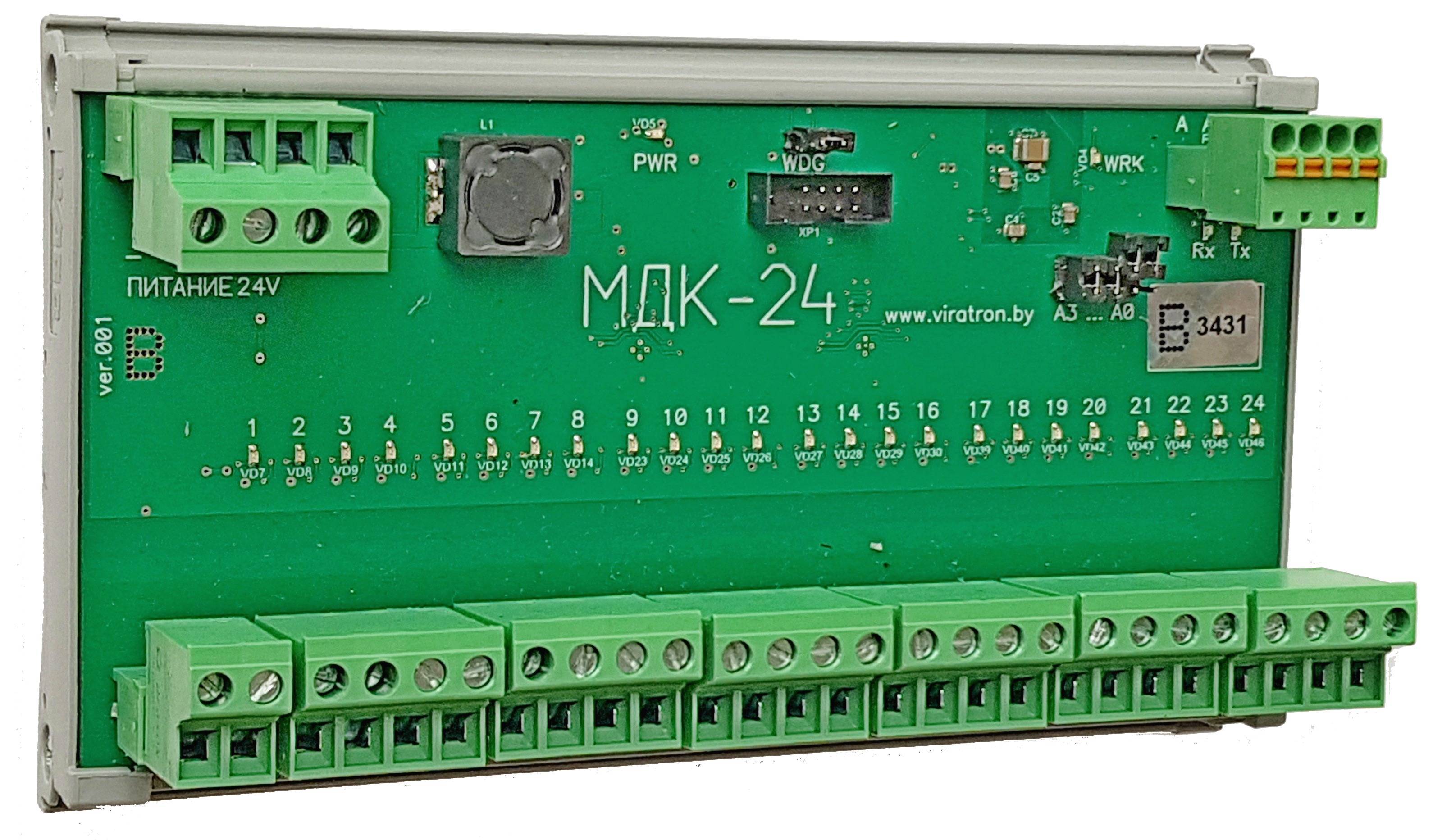 Модуль дискретной коммутации МДК-24 для контроллера телемеханики МИКРО